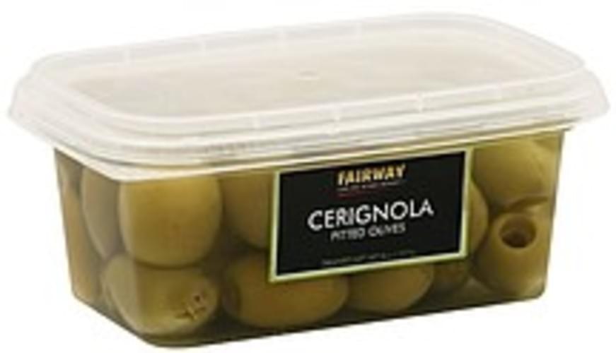 Fairway Cerignola, Pitted Olives 8 oz, Nutrition Information Innit
