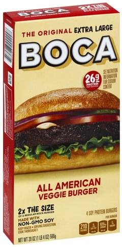Boca burger nutrition