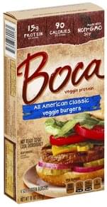 Boca Veggie Burgers All American Classic