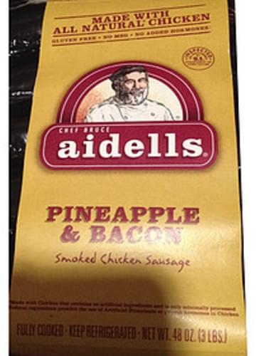 Aidells Pineapple & Bacon Smoked Chicken Sausage - 91 g, Nutrition