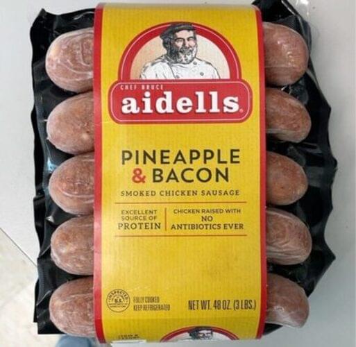 Aidells Pineapple Bacon Smoked Chicken Sausage 91 G Nutrition Information Innit