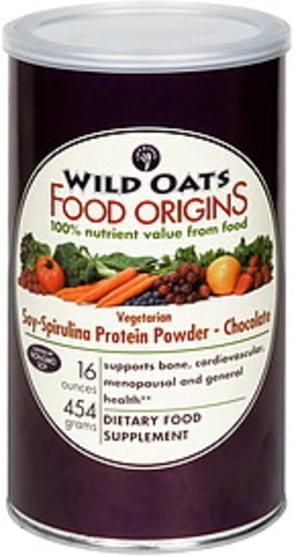 Wild Oats Vegetarian, Chocolate Soy-Spirulina Protein Powder - 16 oz