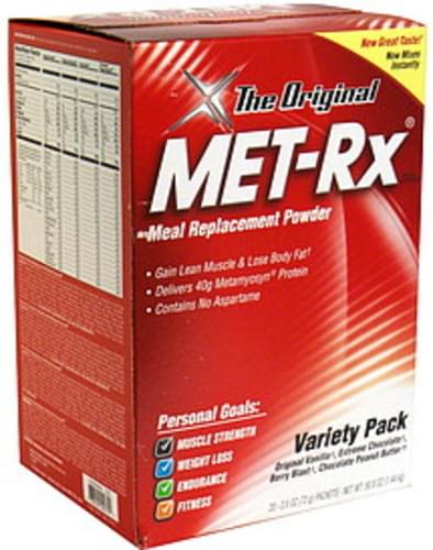 MET Rx Variety Pack Meal Replacement Powder - 20 ea