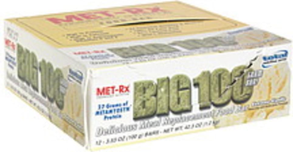 MET Rx Extreme Vanilla Delicious Meal Replacement Food Bar - 12 ea
