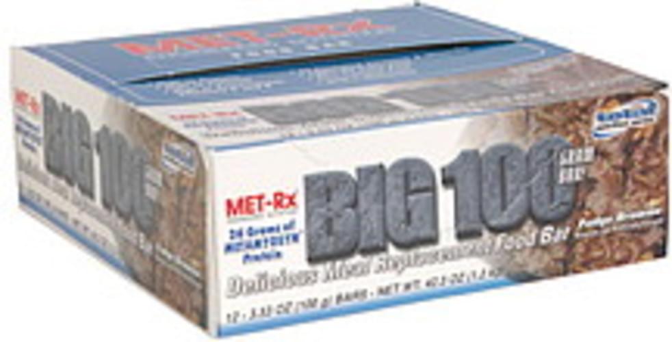 MET Rx Fudge Brownie Delicious Meal Replacement Food Bar - 12 ea