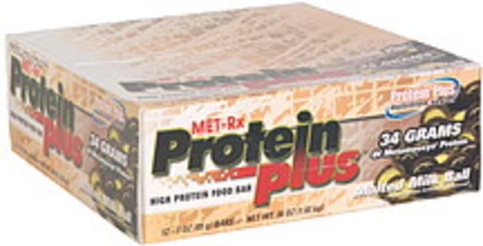 MET Rx Malted Milk Ball High Protein Food Bar - 12 ea