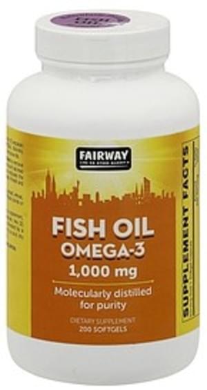 Fairway Omega-3, 1,000 mg, Softgels Fish Oil - 200 ea
