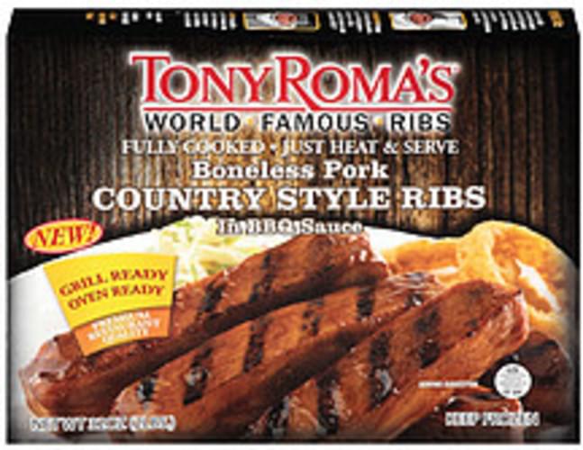 Tony Roma's Boneless Pork In BBQ Sauce Fully Cooked Country Style Ribs