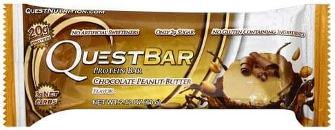 Quest Bar Chocolate Peanut Butter Flavor Protein Bar - 2.12 oz