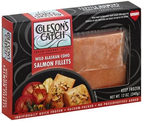 Colesons Catch Wild Alaskan Coho Salmon Fillets - 12 oz, Nutrition ...