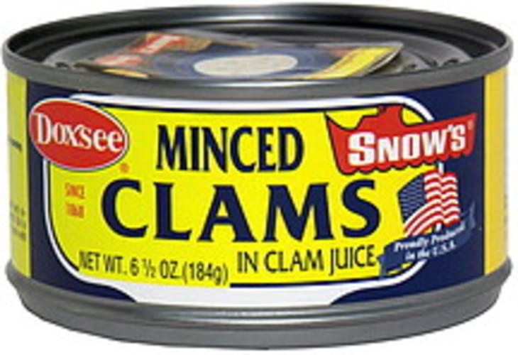 Snows In Clam Juice Minced Clams 6 5 Oz Nutrition Information Innit Snows In Clam Juice Minced Clams 6 5 Oz Nutrition Information Innit