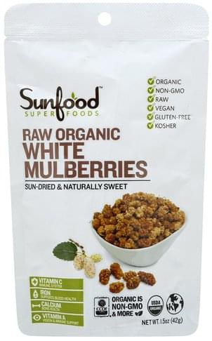 SunFood Superfoods Organic, Raw White Mulberries - 1.5 oz