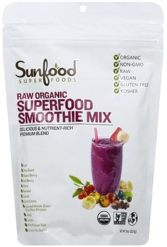 Super Foods Raw Organic, Superfood Smoothie Mix - 8 oz