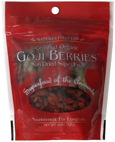 Natures First Law Certified Organic Goji Berries - 8 oz