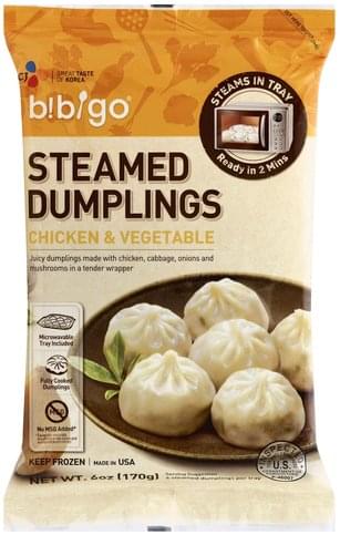 Bibigo Steamed Chicken Vegetable Dumplings 6 Oz Nutrition Information Innit