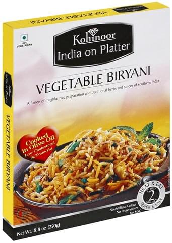 Kohinoor Mild Vegetable Biryani 8 8 Oz Nutrition Information Innit Kohinoor Mild Vegetable Biryani 8 8 Oz Nutrition Information Innit
