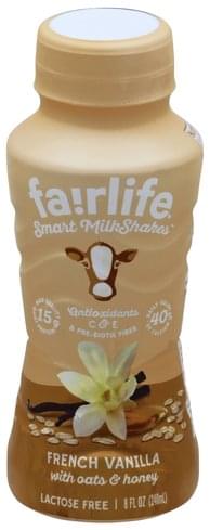 Fairlife Smart, French Vanilla with Oats & Honey Milkshakes - 8 oz