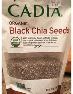 Cadia Organic Black Chia Seeds 