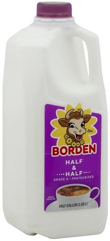 Borden Half Half Milk 0 5 Gl Nutrition Information Innit