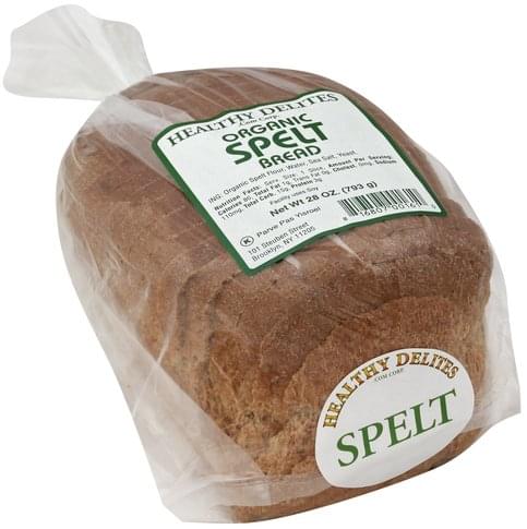 Healthy Delites Organic, Spelt Bread - 28 oz, Nutrition Information | Innit