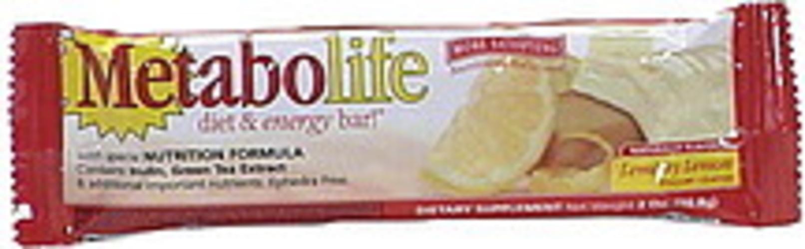 Metabolife y Lemon Diet & Energy Bar, Yogurt Coated, Lemon - 2 oz