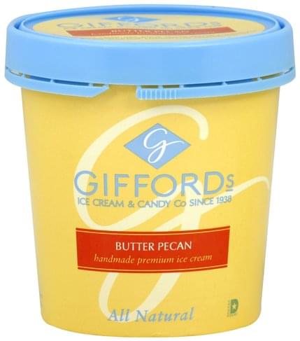 Giffords Butter Pecan Ice Cream - 1 pt