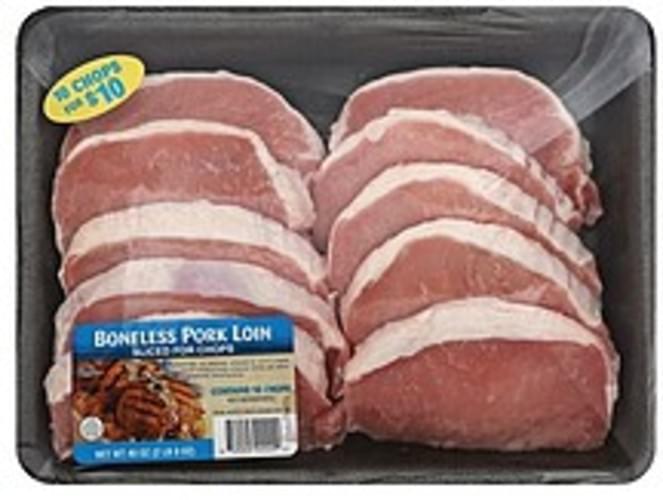 Ava Boneless, Center Cut, Sliced for Chops Pork Loin - 40 oz, Nutrition ...