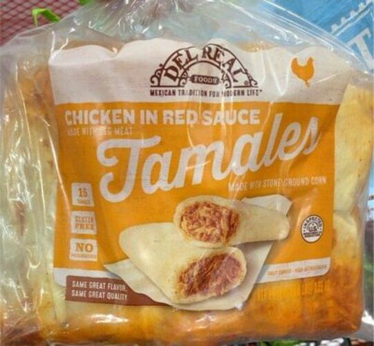 Del Real Foods Chicken Tamales in Red Sauce 170 g, Nutrition Information Innit
