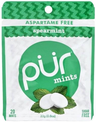 Pur Sugar Free, Spearmint Mints - 20 ea