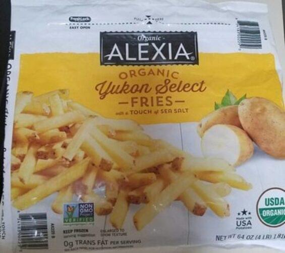 Alexia Organic Yukon Select Fries 84 g, Nutrition Information Innit