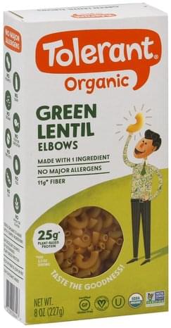 Tolerant Organic, Green Lentil Elbows - 8 oz