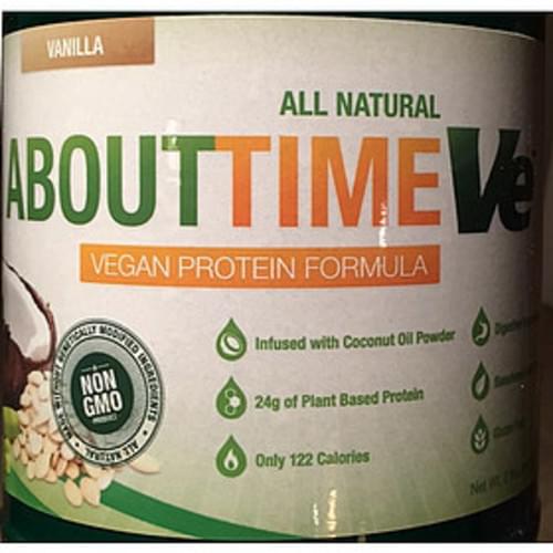 About Time Ve Vanilla Vegan Protein Formula 28.4 g, Nutrition