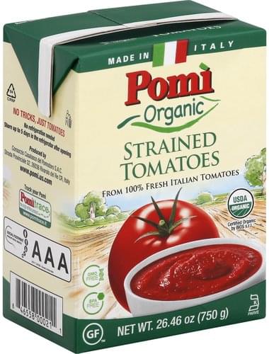 Pomi Strained, Organic Tomatoes - 26.46 oz