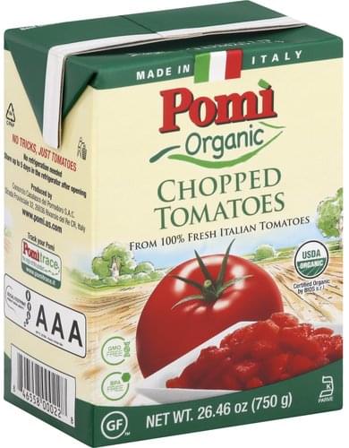 Pomi Organic, Chopped Tomatoes - 26.46 oz