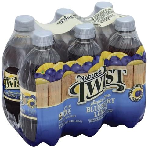 Natures Twist Sugar Free Blueberry Lemon 6 Pack Flavored Drink 6 Ea Nutrition Information Innit