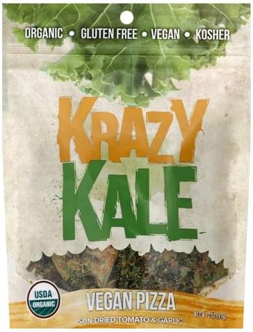 Krazy Kale Vegan Pizza, Sun-Dried Tomato & Garlic Kale Chips - 2 oz