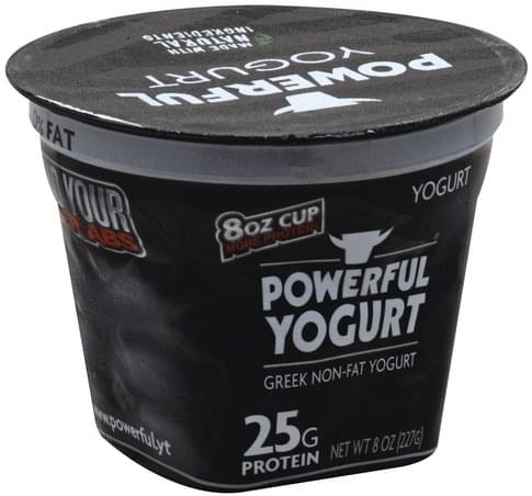 Powerful Yogurt Greek Non-Fat, Plain Yogurt - 8 oz