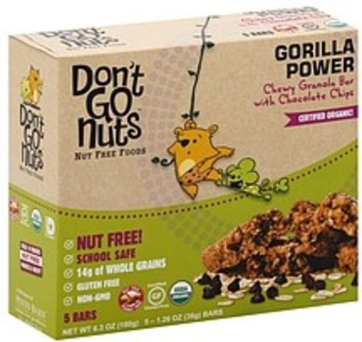Dont Go Nuts with Chocolate Chips, Gorilla Power, Chewy Don't Go Nuts
