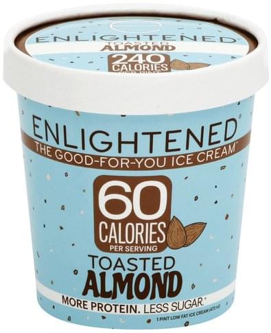 Enlightened Low Fat, Toasted Almond Ice Cream - 1 pt