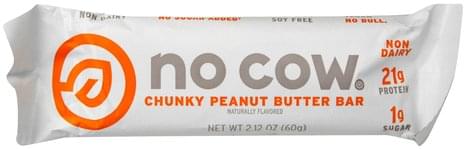 No Cow Bar, Chunky Peanut Butter Peanut Butter Bar - 2.12 oz