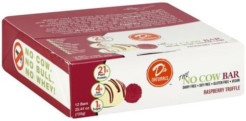 Ds Naturals Raspberry Truffle No Cow Bar - 12 ea