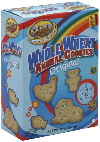 Shibolim Whole Wheat, Original Animal Cookies - 12 oz