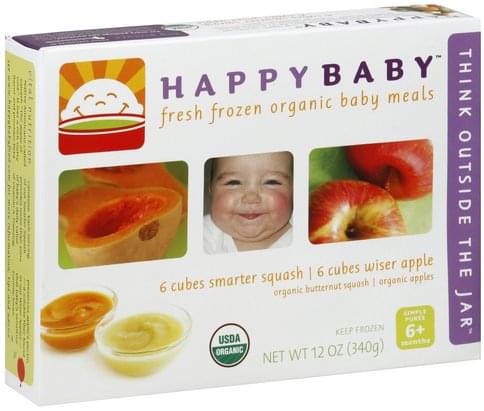 Happy Baby Simple Puree 6+ Months Baby Meals - 12 oz