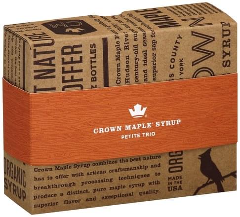 Crown Maple Petite Trio Maple Syrup - 3 ea