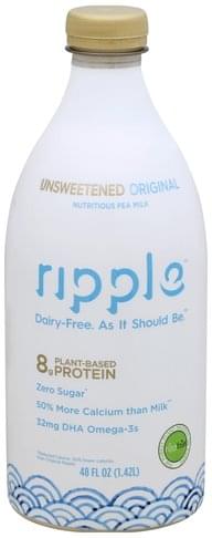 Ripple Nutritious, Unsweetened Original Pea Milk - 48 oz