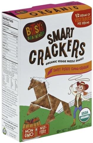 Bitsys Brainfood Smart, Sweet Potato Cinna-graham Crackers - 5 oz