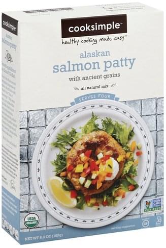 Cooksimple With Ancient Grains Alaskan Salmon Patty - 6 oz