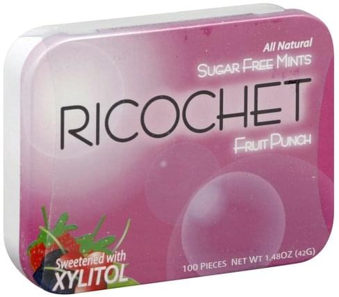 Ricochet Sugar Free, Fruit Punch Mints - 100 ea