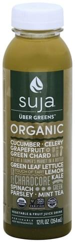 Suja Organic, Uber Greens Vegetable & Fruit Juice Drink - 12 oz