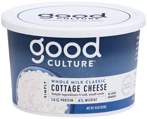 Good Culture Simply Whole Milk Classic Cottage Cheese 16 Oz